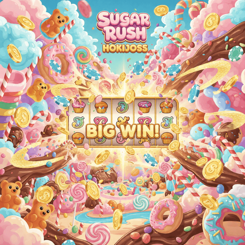 Game Sugar Rush tergacor di Hokijoss dengan peluang jackpot tinggi